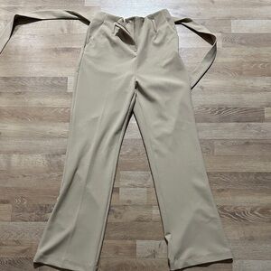 Suzy Shier Beige Flare Pants